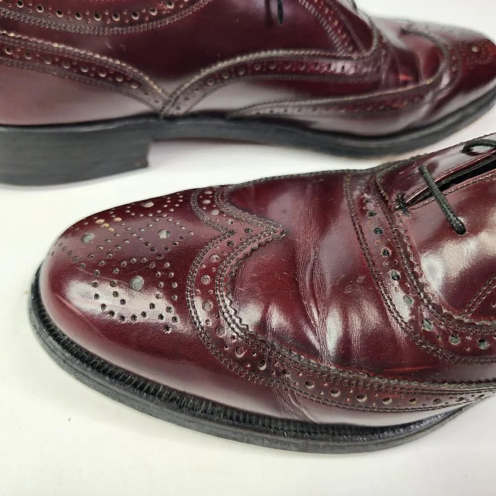 Florsheim Shoes Imperial Wingtip Leather Burgundy Oxblood Cordovan 11.5C‎